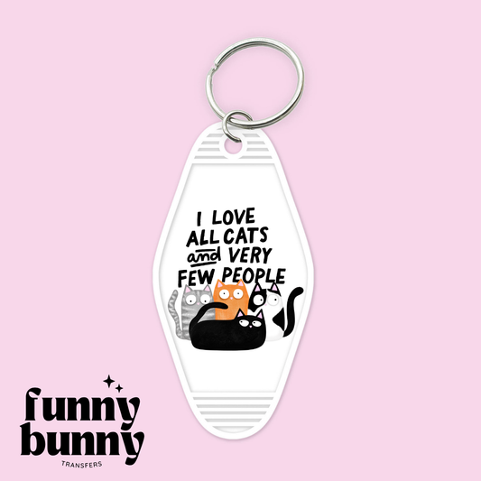 I Heart Cats & Few People - Motel Keychain