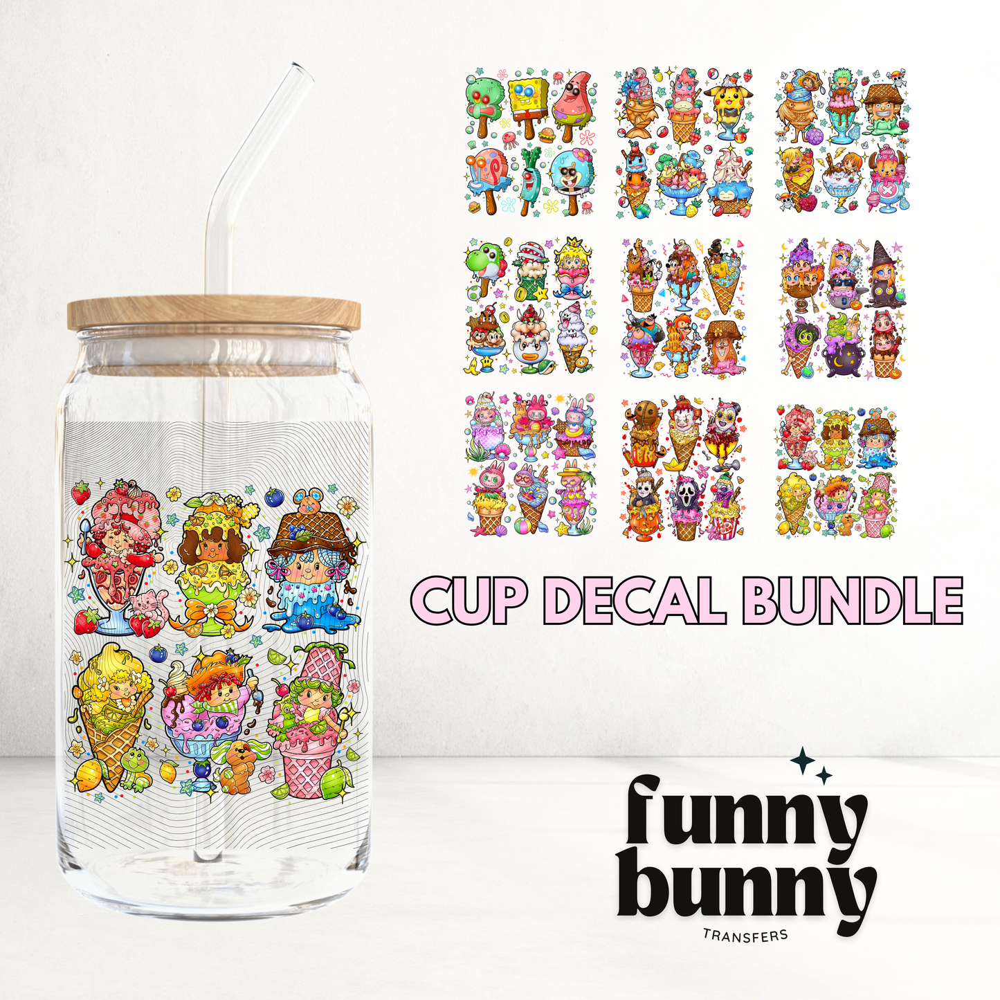Ice Cream Popsicles - UVDTF Decal Bundle