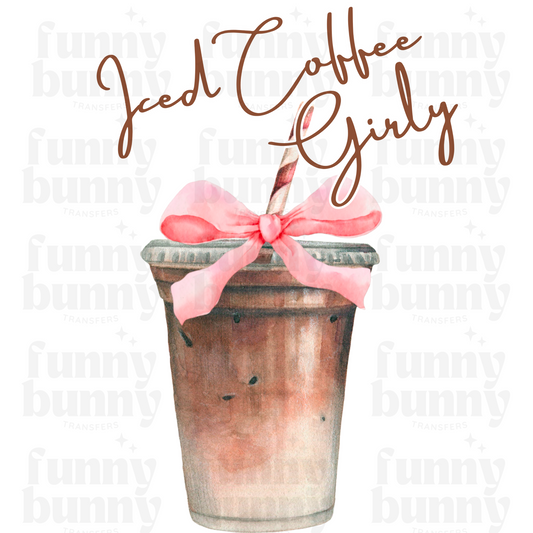 Iced Coffee Coquette Girly -  Sublimation Transfer