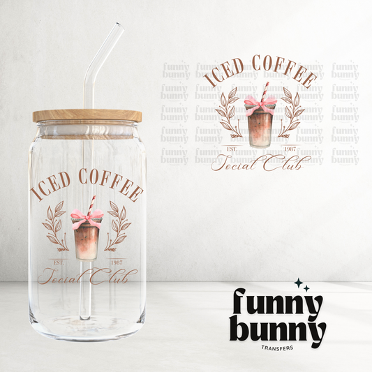 Iced Coffee Social Club - UVDTF Decal