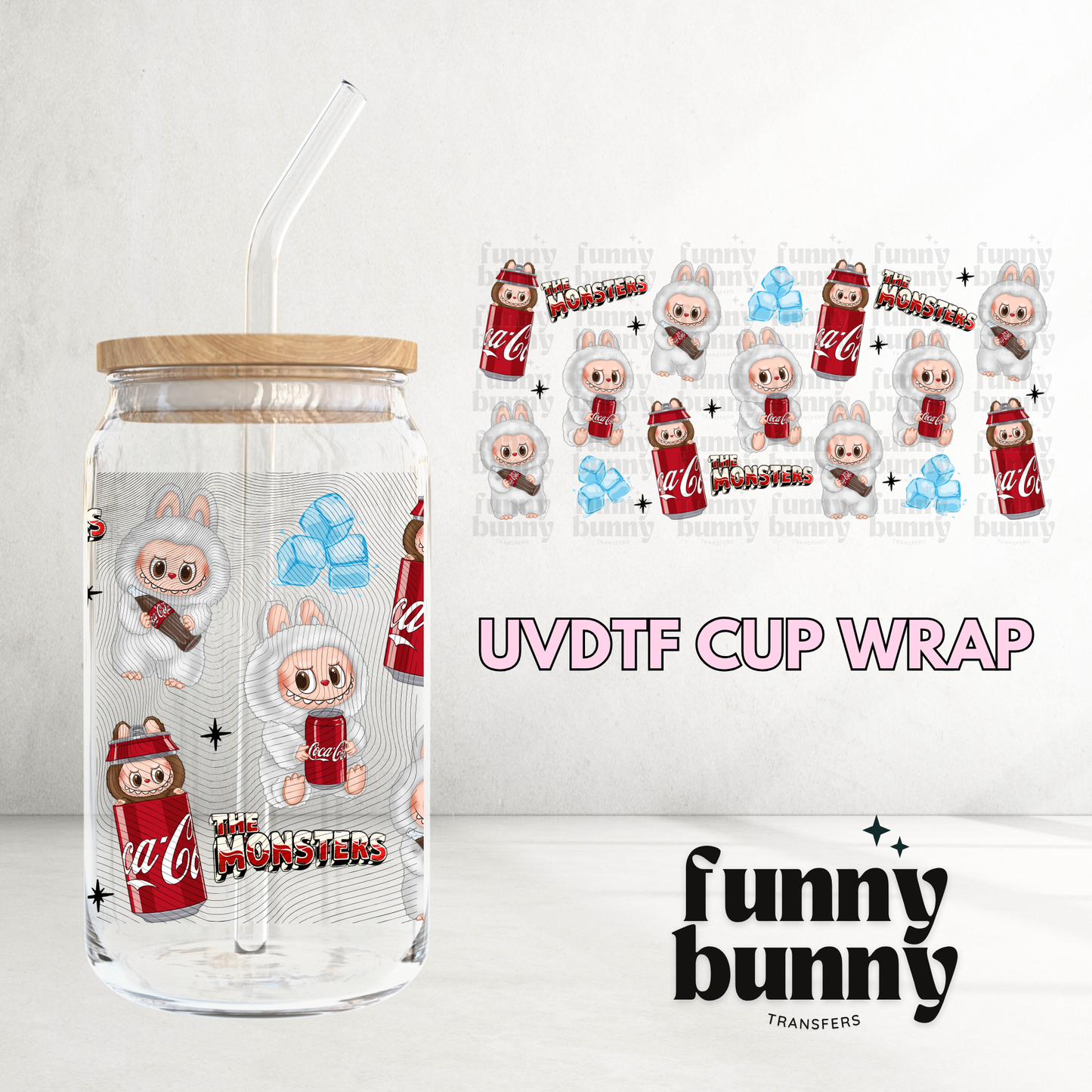 Iced Cola Monsters - 16oz UVDTF Cup Wrap