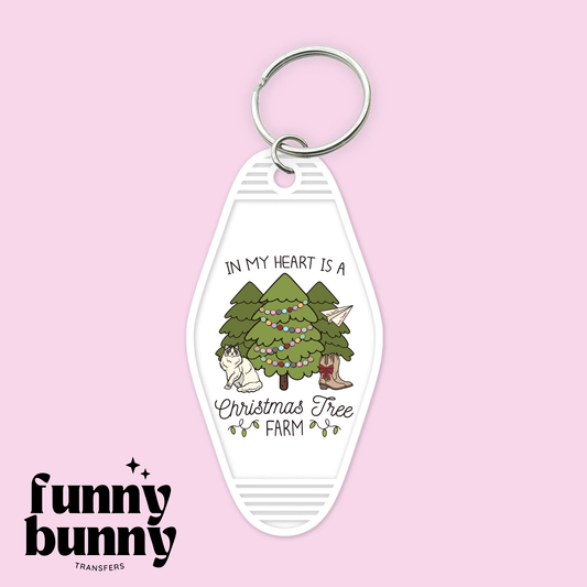 In My Heart Is A Xmas Tree - Motel Keychain