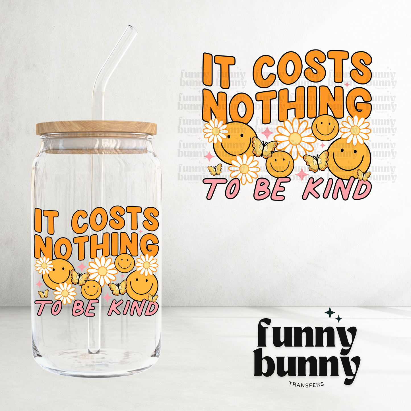 It Costs Nothing - UVDTF Decal