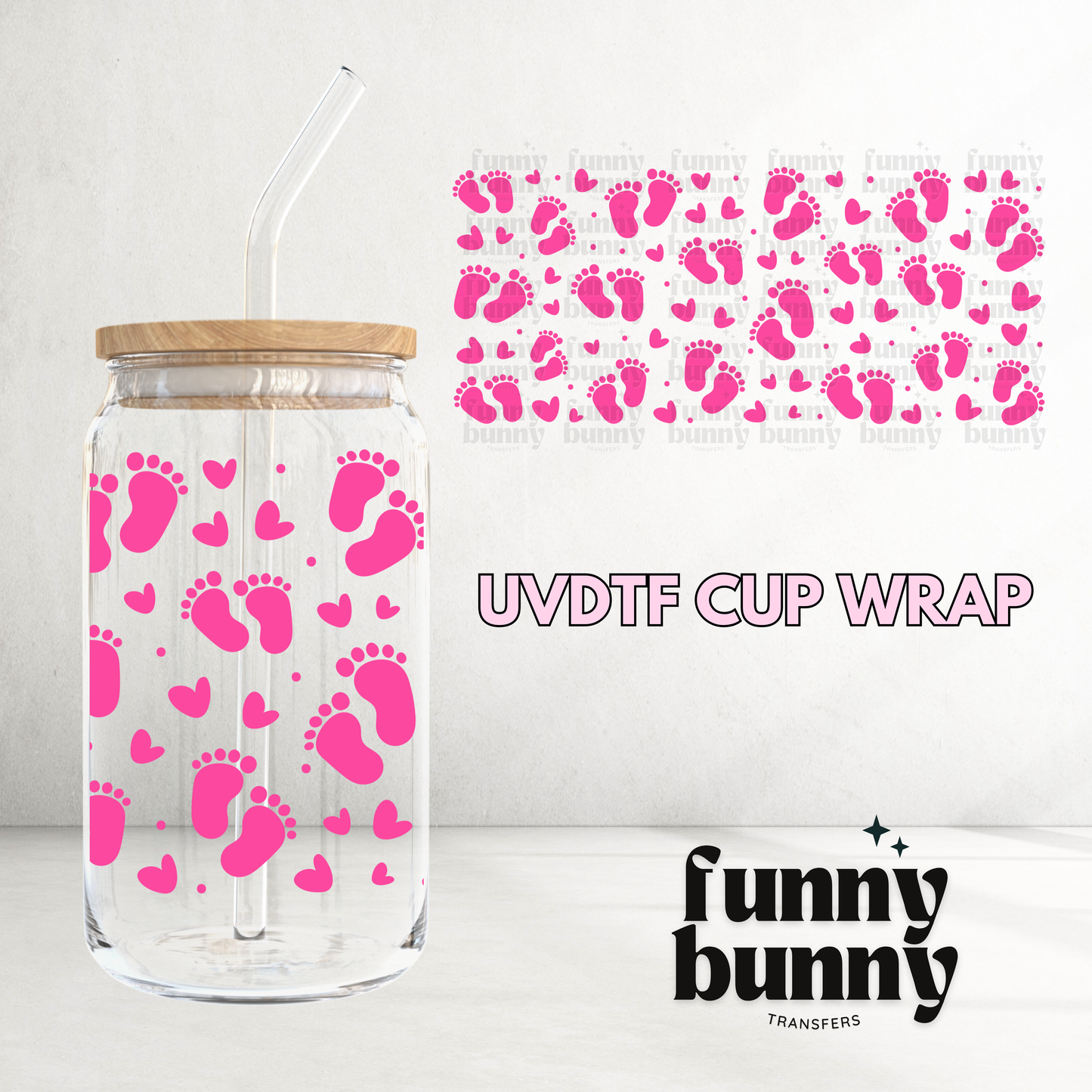 Its A Girl - 16oz UVDTF Cup Wrap