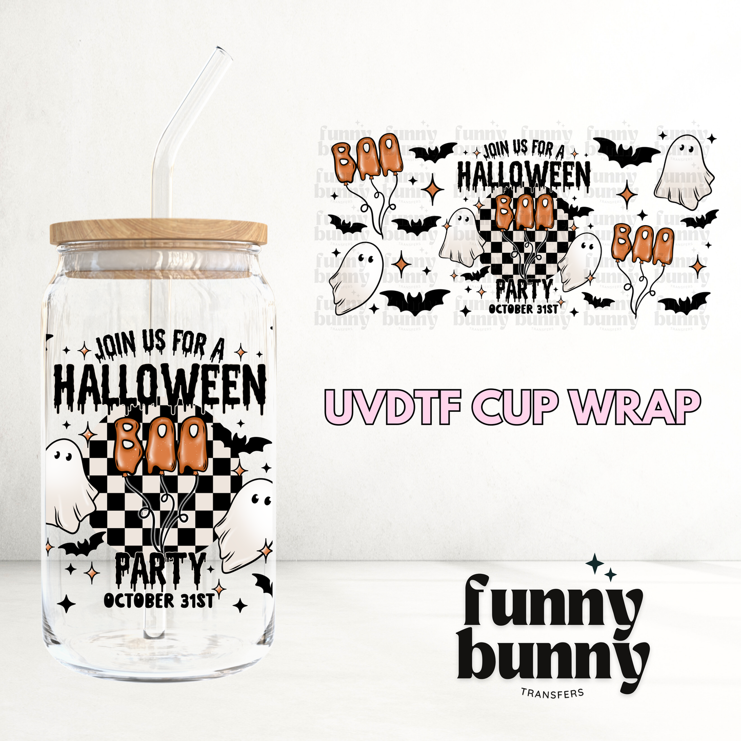 Join Us For Halloween - 16oz UVDTF Cup Wrap