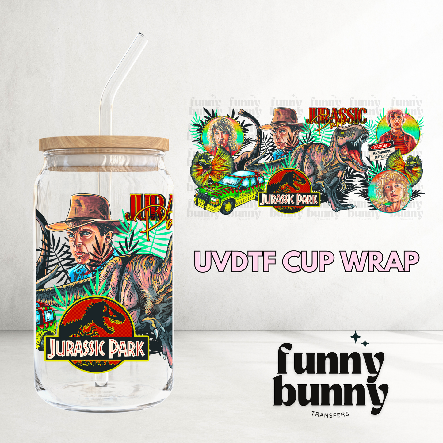 Jurassic Dino - 16oz UVDTF Cup Wrap