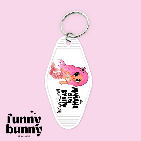 KG Pink Mermaid - Motel Keychain