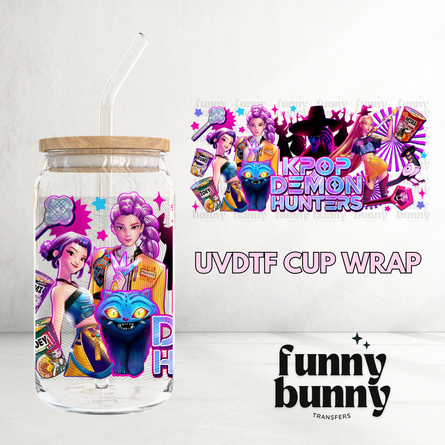 KPOP Demons - 16oz UVDTF Cup Wrap