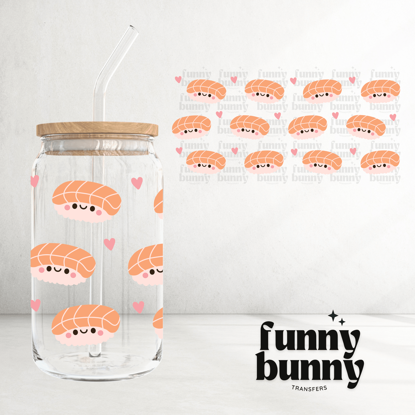 Kawaii Sushi - 16oz UVDTF Cup Wrap