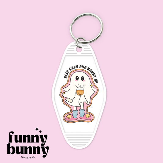 Keep Calm & Haunt On - Motel Keychain