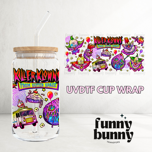Killer Klowns - 16oz UVDTF Cup Wrap