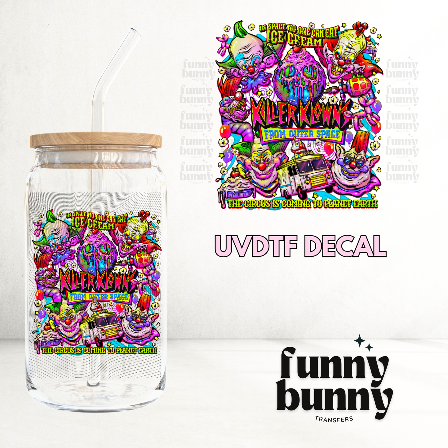 Killer Klowns - UVDTF Decal