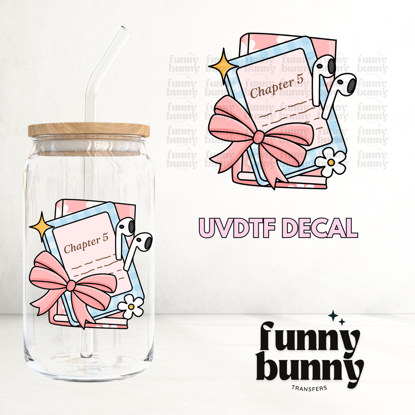Kindle Girly Bow 2.0 - UVDTF Decal