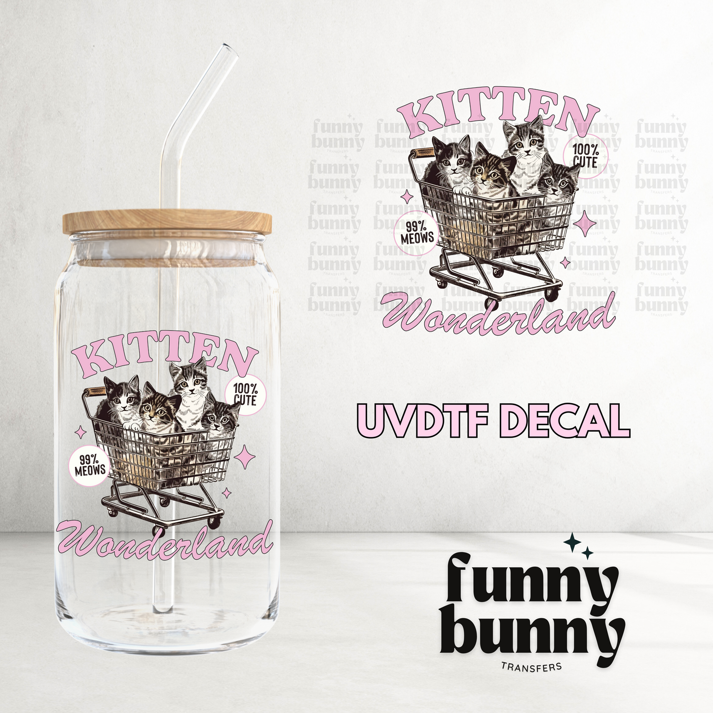 Kitten Wonderland - UVDTF Decal