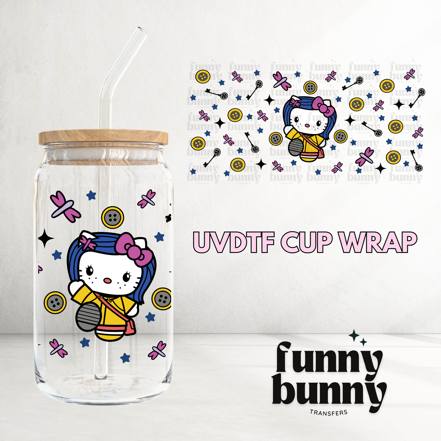 Kitty Ragdoll - 16oz UVDTF Cup Wrap