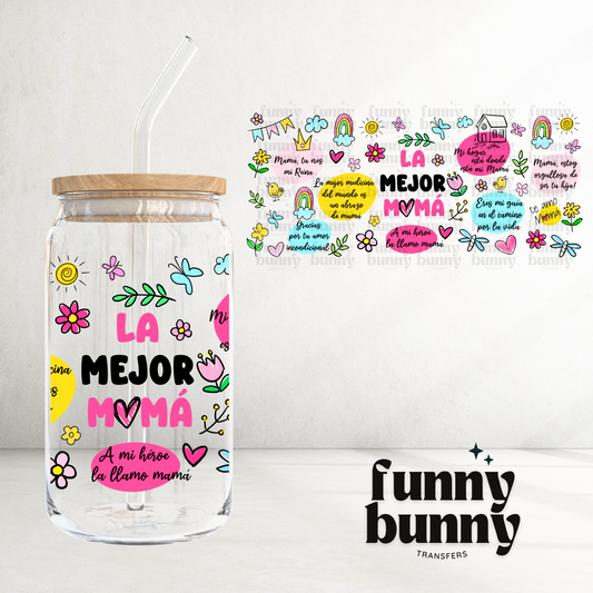 La Mejor Mama - 16oz UVDTF Cup Wrap