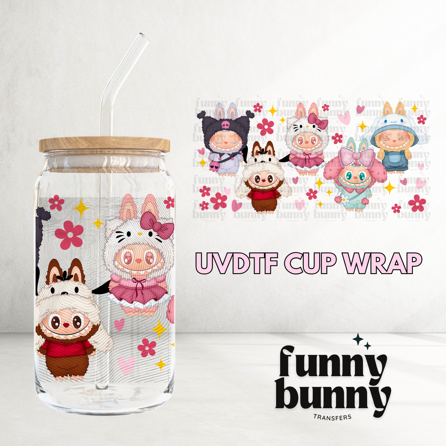 Labu Kawaii Cuties - 16oz UVDTF Cup Wrap