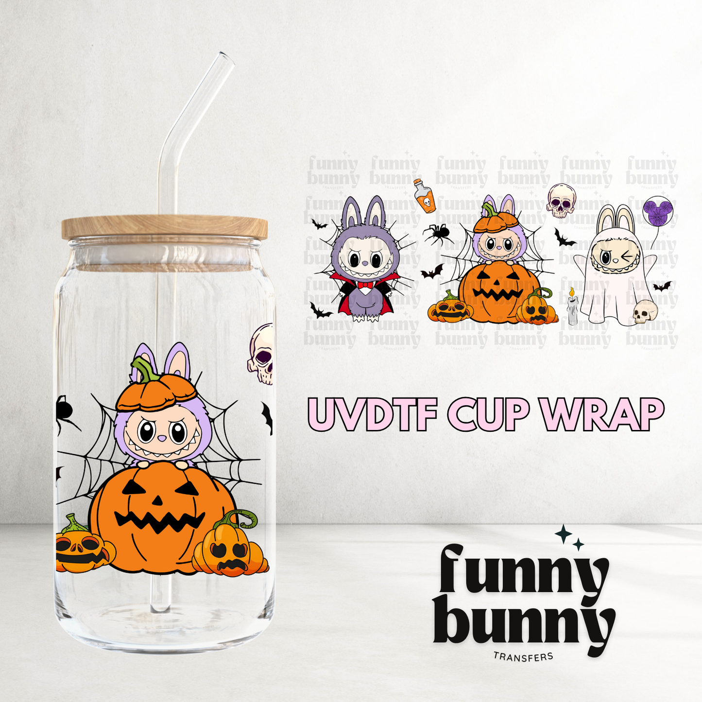 Labu Horror Cuties - 16oz UVDTF Cup Wrap
