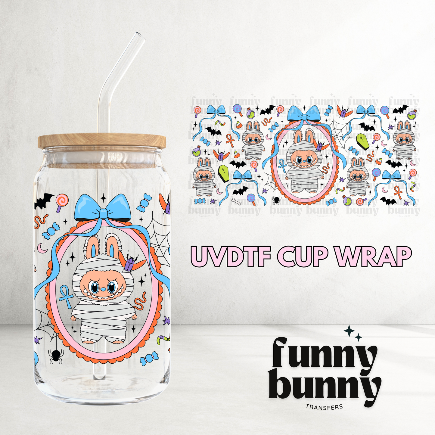 Labu Mummy - 16oz UVDTF Cup Wrap