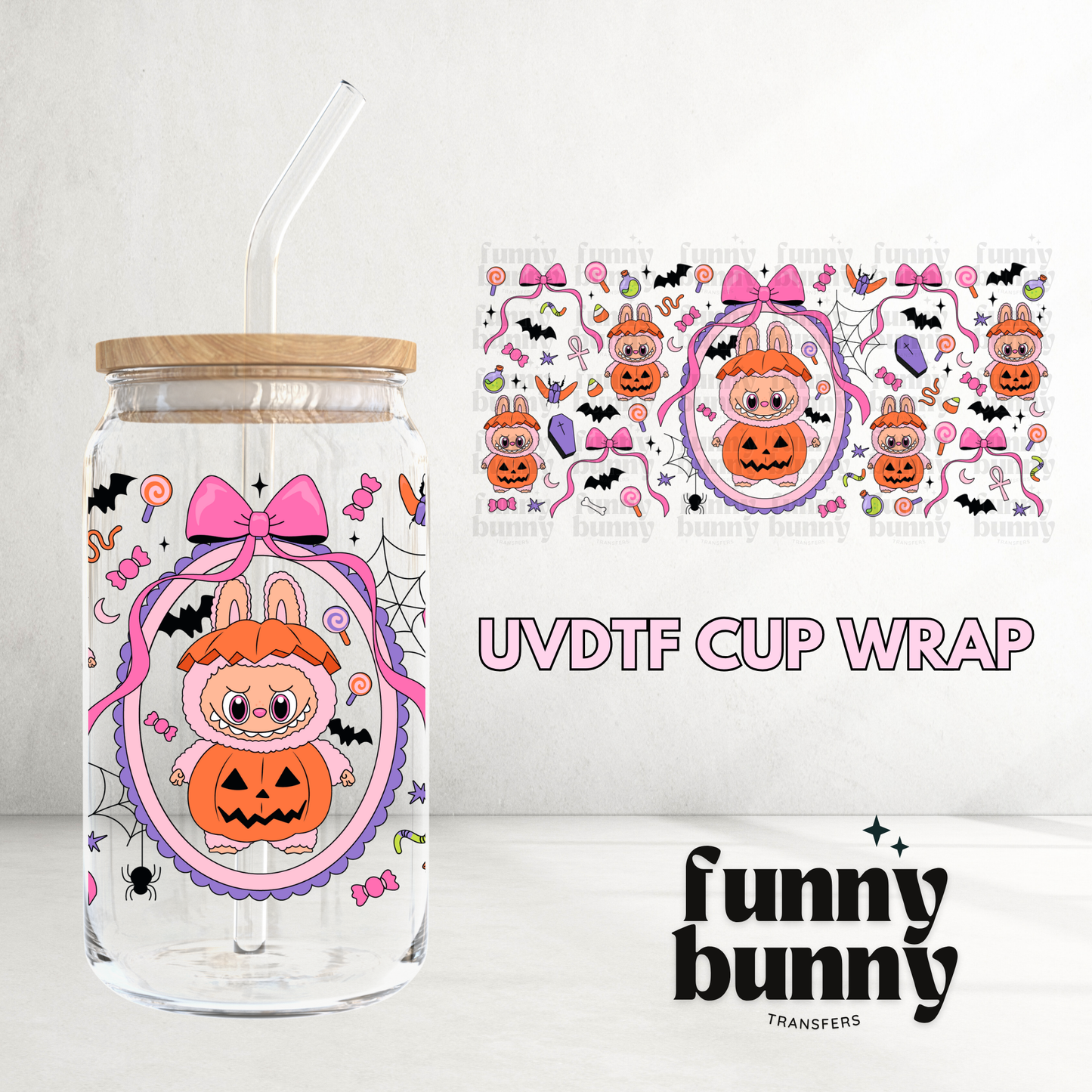 Labu Pumpkin Cutie - 16oz UVDTF Cup Wrap