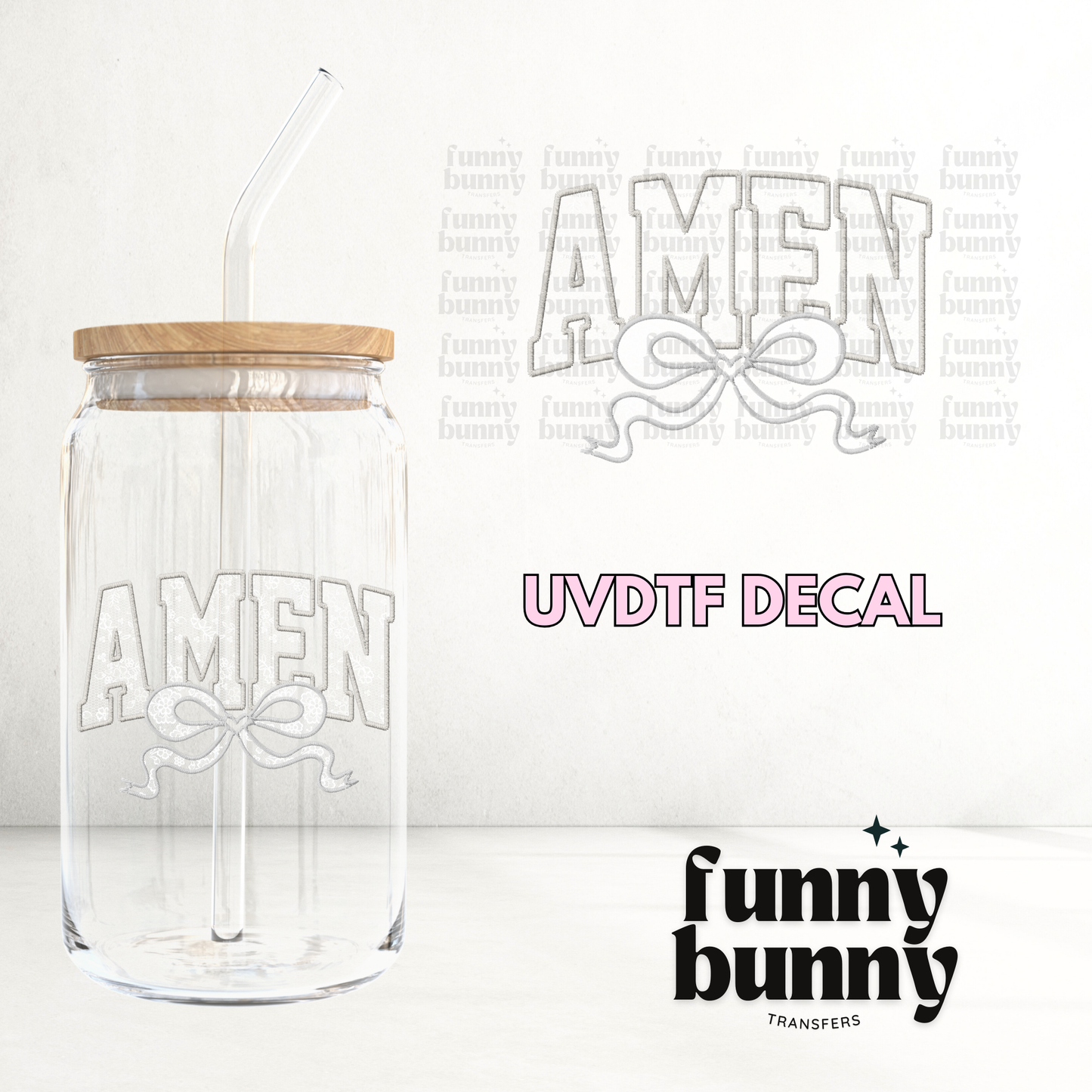 Lace Amen - UVDTF Decal