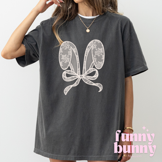Lace Bunny Ears - DTF Transfer
