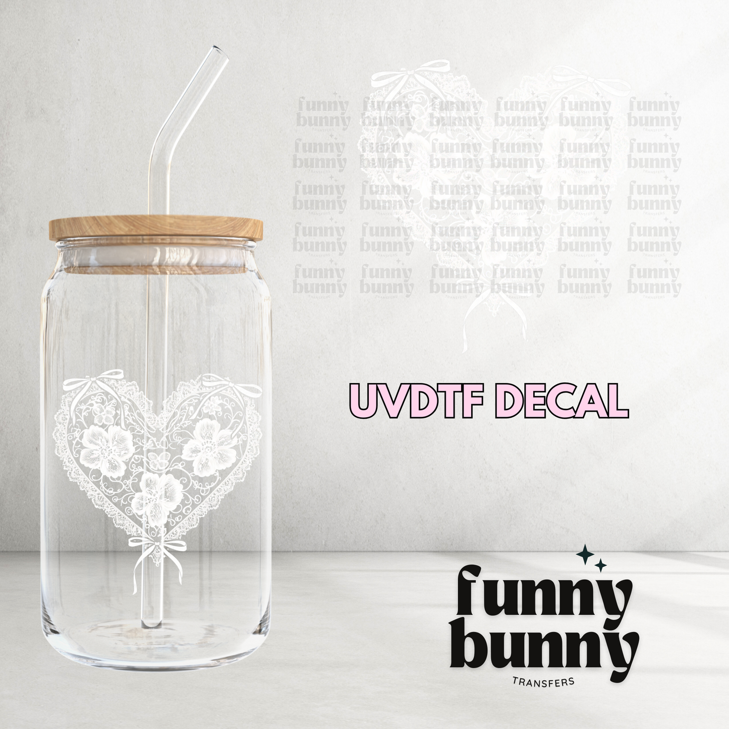 Lace Heart - UVDTF Decal