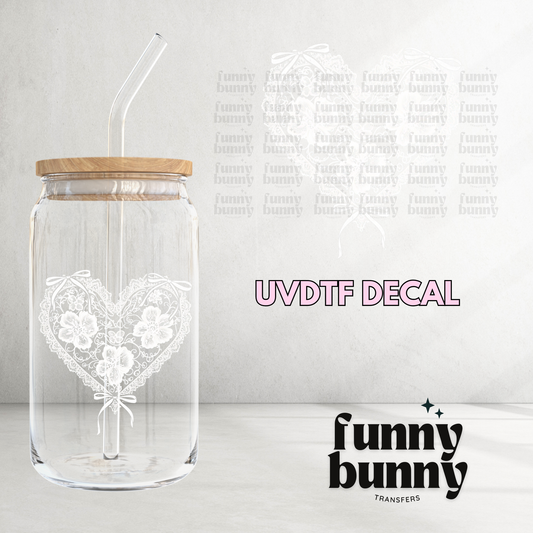 Lace Heart - UVDTF Decal