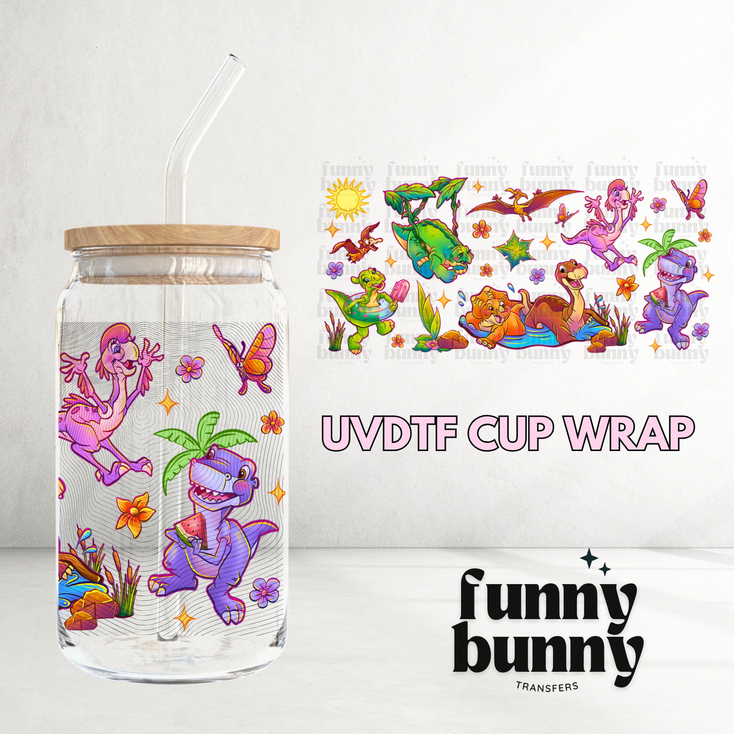 Land Before Time - 16oz UVDTF Cup Wrap
