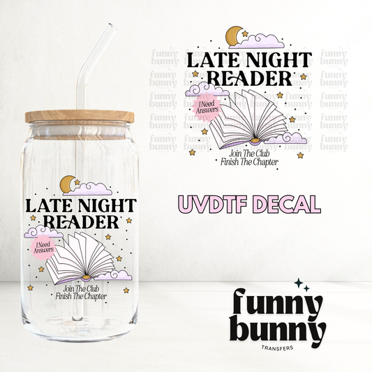 Late Night Reader - UVDTF Decal