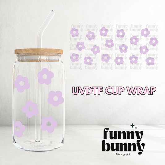 Lavender Flowers - 16oz UVDTF Cup Wrap