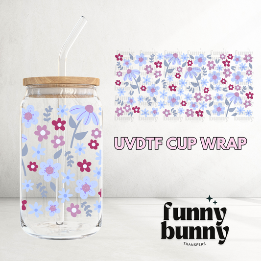 Lavender Flower Field - 16oz UVDTF Cup Wrap