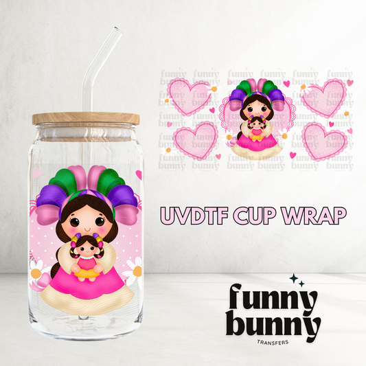 Lele Mexican Doll - 16oz UVDTF Cup Wrap