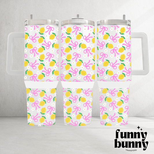 Lemon Bows - 40oz UVDTF Tumbler Wrap