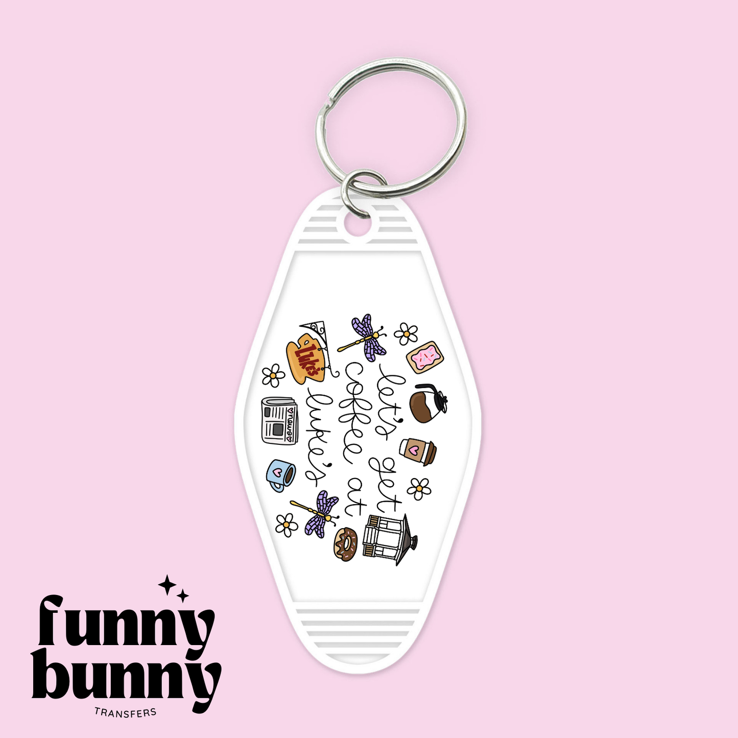 Let's Get Coffee At Luke's - Motel Keychain