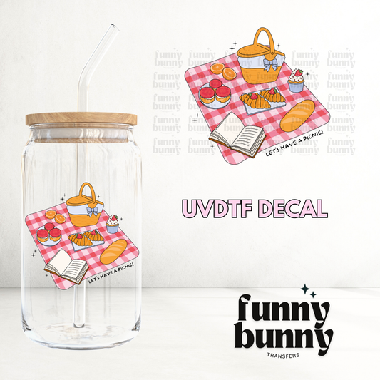 Lets Have A Picnic Checkered - UVDTF Decal