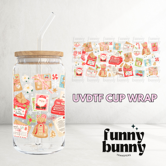 Letters To Santa - 16oz UVDTF Cup Wrap