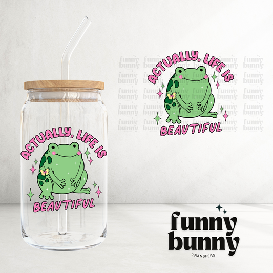 Life is Beautiful Froggy - UVDTF Decal