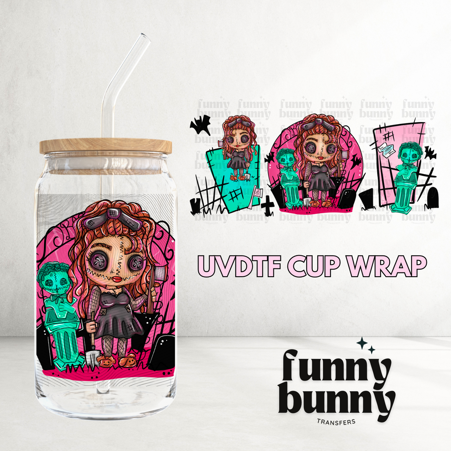 Lisa Rag Doll - 16oz UVDTF Cup Wrap