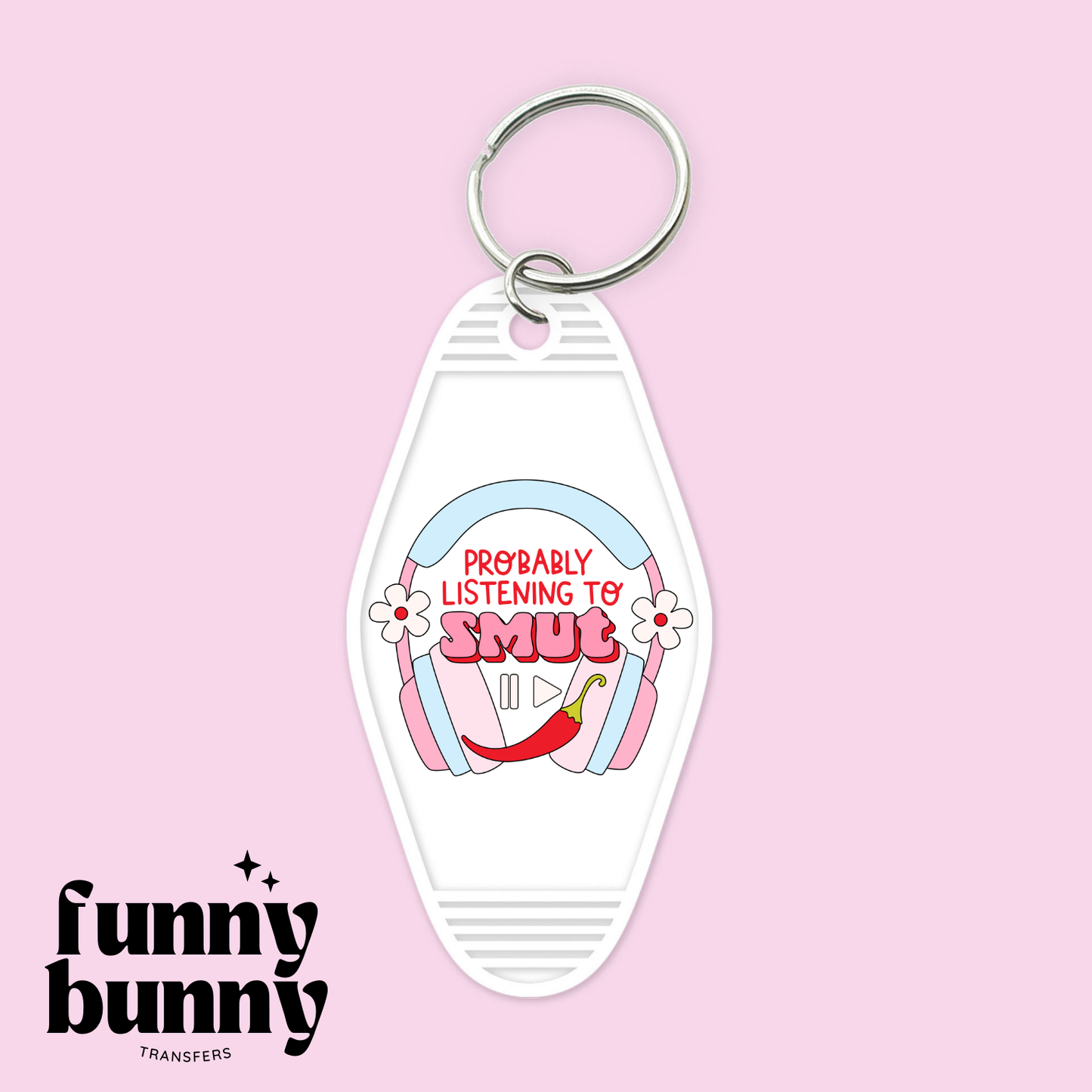 Listening To Smut - Motel Keychain