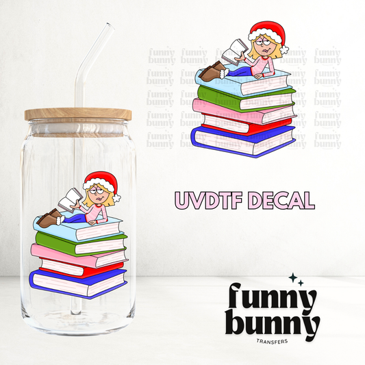 Lizzie Xmas Books - UVDTF Decal