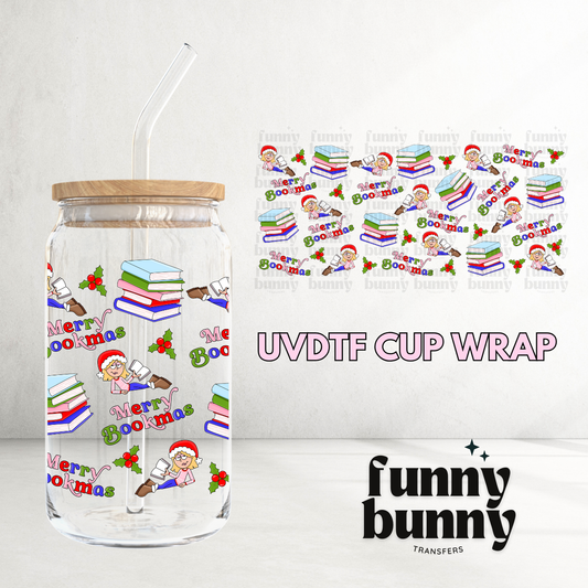 Lizzie Xmas Jolly Books - 16oz UVDTF Cup Wrap