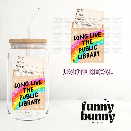 Long Live Public Library - UVDTF Decal