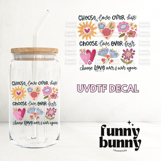 Love Over Hate - UVDTF Decal