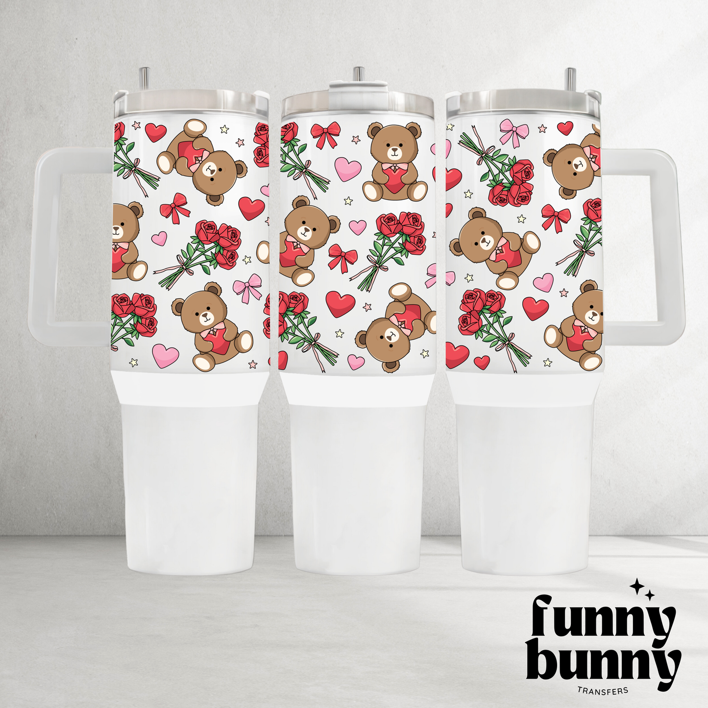 Love You Beary Much - 40oz UVDTF Tumbler Wrap