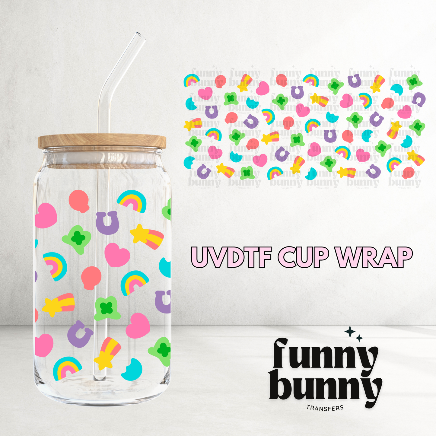 Lucky Charms Treats - 16oz UVDTF Cup Wrap