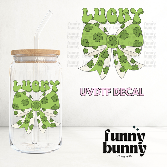 Lucky Clover Bow - UVDTF Decal