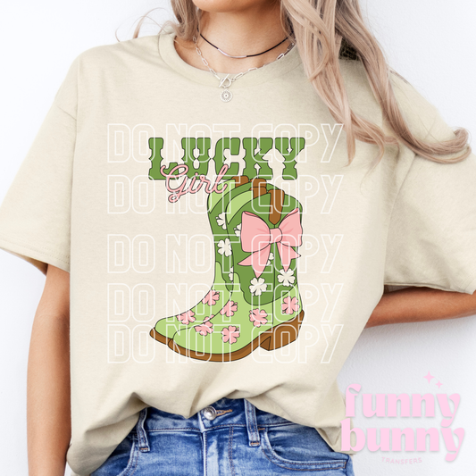 Lucky Girl Boots - DTF Transfer