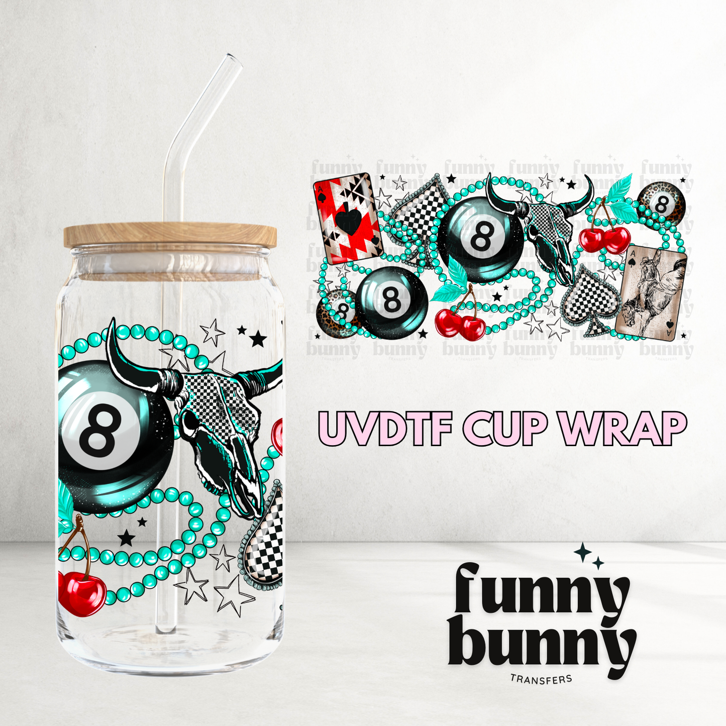 Lucky Girl Wild Card - 16oz UVDTF Cup Wrap