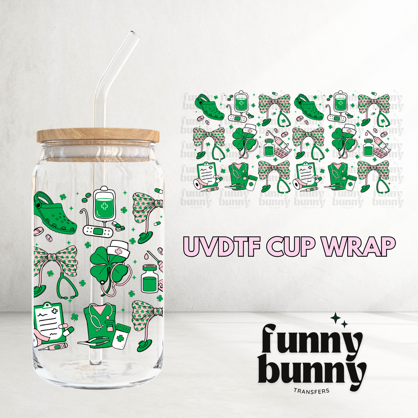 Lucky Nurse - 16oz UVDTF Cup Wrap